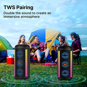 3x3 inch loa siêu trầm HIFI siêu Bass bên màu xanh răng Stereo woofer RGB ánh sáng DJ kích thước lớn karaoke Microphone tháp Loa - Product Image 3