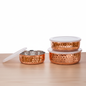 Classic Customized Stainless Steel <b>Storage</b> Bowl Set with Lids 3-Piece Party <b>Container</b> Set - Product Image 1
