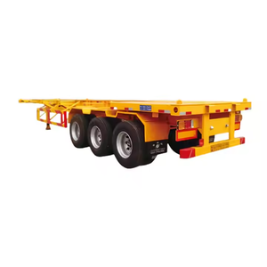 Semirremolque de Plataforma Plana de 3 Ejes con Chasis de Acero al Carbono de 20 pies y 40 pies, Remolque Esqueleto con Capacidad de Carga Máxima de 40 Toneladas, en Venta en China - Product Image 6