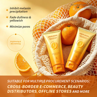 Gel exfoliant éclaircissant pour le visage à l'extrait d'orange, usage quotidien, nettoie les pores, adoucit et élimine les peaux mortes