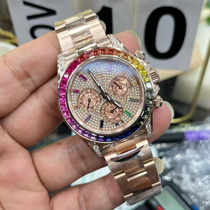 Đồng hồ nam thiết kế sang trọng Xu hướng thời trang Kim cương hàng đầu 40mm Đồng hồ cầu vồng 4130 Mã thời gian tự động Đồng hồ cơ khí - Product Image 3