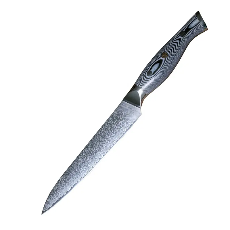 Esporta in europa coltello Kochmesser coltello da filetto di pesce personalizzato in acciaio damasco da 8 pollici