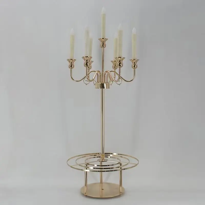 Giga pequena castiçal de vidro, colocada sob rack de flores, elegante, chá, vidro, suporte de velas, casamento