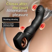 Masseur de prostate, vibrateur prostatique, plug anal, jouet sexuel pour orgasme anal avec anneau de maintien, 10 fréquences, support de logo personnalisé, emballage