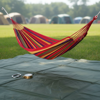 Hamac balançoire portable d'extérieur pliable en toile de coton pour le camping, 2 places pour adultes