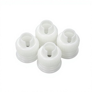 4Pcs White Plastic Piping Tip Coupler <b>set</b>, Universal Pastry Bag Converter, Cake <b>Baking</b> Decorating Tool - Product Image 1