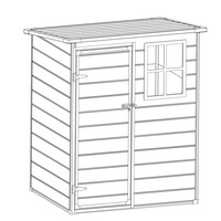 Abri de jardin en plastique imperméable pour l'extérieur, avec portes verrouillables, pour le rangement des outils dans la cour ou le patio