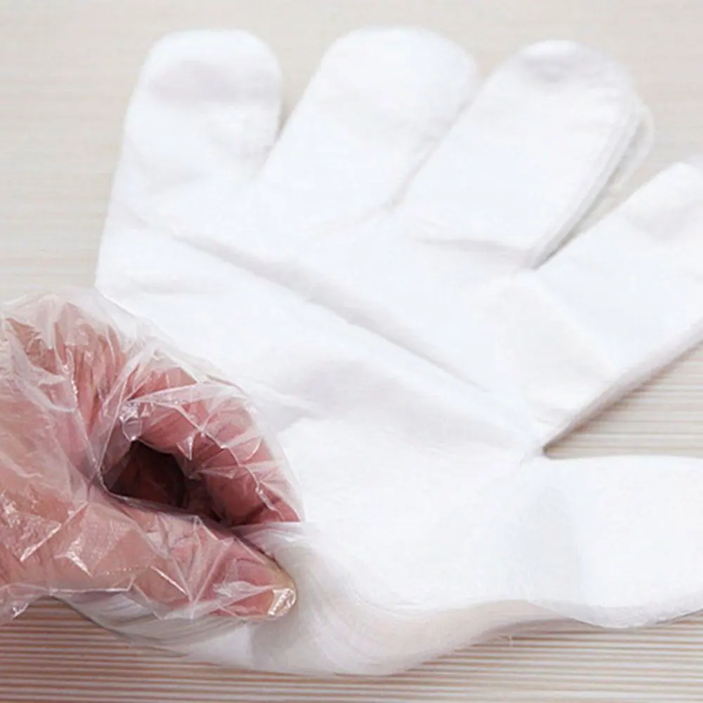 Hochwertige latex freie Einweg-PE-Handschuhe Geprägte Polyethylen handschuhe Große Packung mit 500 Stück