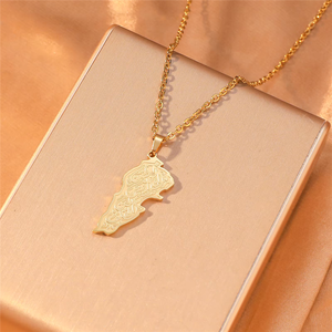 Nouveau Collier Carte de Palestine 2026 Pendentif <span class=keywords><strong>Liban</strong></span> en Acier Inoxydable Calligraphie Arabe Bijoux Islamiques Musulmans pour Hommes et Femmes - Product Image 2