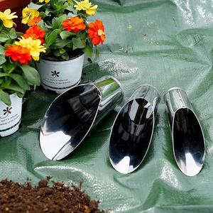 Ensemble de 3 pelles à terre pour bonsaï en acier inoxydable, pelle à main de jardin, seau, pelle pour plantes succulentes en pot, ensemble de pelles à terre - Product Image 3