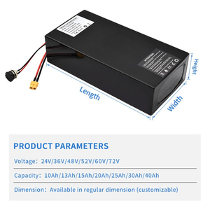 بطارية ليثيوم أيون 18650 قابلة للتخصيص 24 فولت 36 فولت 48 فولت 52 فولت 60 فولت 72 فولت 10 أمبير 15 أمبير 20 أمبير 30 أمبير 40 أمبير للدراجات الكهربائية والدراجات النارية والسكوتر - Product Image 2
