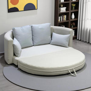 Modern Sectional Fabric <b>Sofa</b> <b>Bed</b> Set Folding in One Piece Solid Wood Legs 200kg Load Capacity for Living Room Apartment Hotel - Product Image 6