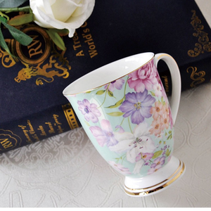 Taza de agua de lujo ligera de China de hueso de cerámica británica Retro creativa, taza de desayuno para el hogar, tazas de té y platillos - Product Image 4