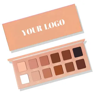 Ombretto Pallet trucco all'ingrosso 12 colori lunga durata Logo personalizzato Cruelty Free Nude Eyeshadow Palette