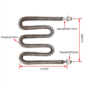 Tubo de Calentamiento de <span class=keywords><strong>Aire</strong></span>, 220v 380v 1kw 2kw, Elemento Calefactor Tubular Aletado de Acero Inoxidable Industrial para Calentamiento <span class=keywords><strong>por</strong></span> Resistencia de <span class=keywords><strong>Aire</strong></span> en Hornos - Product Image 2