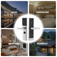 Serrure de porte intelligente en acier inoxydable pour hôtel, système de gestion centralisée, serrure électronique de sécurité avec carte RFID et mot de passe numérique