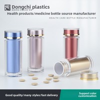 Complément alimentaire 100 ml, flacon en plastique acrylique transparent, capsules d'huile de poisson, comprimés à croquer, 60 unités, flacon haut de gamme