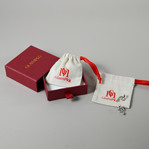 Glampkg Customized Cotton Linen Drawstring Bag with Microfiber Logo Eco-Friendly Recyclable Storage - Product Image 1