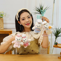 Nouveau Pendentif Ours en Peluche Artiste Adorable, Breloque de Sac, Porte-clés Chef, Super Doux, en Coton PP et Maille, Anti-stress