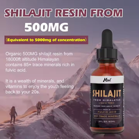 Gouttes liquides minérales de résine de Shilajit pur de l'Himalaya, marque privée, extrait de Shilajit pour les soins de santé