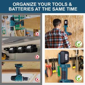 Pour <span class=keywords><strong>batterie</strong></span> au Lithium Makitas <span class=keywords><strong>18v</strong></span> et <span class=keywords><strong>support</strong></span> d'outils électriques <span class=keywords><strong>18v</strong></span> <span class=keywords><strong>support</strong></span> de perceuse <span class=keywords><strong>support</strong></span> mural pour outils électriques sans fil et <span class=keywords><strong>support</strong></span> de <span class=keywords><strong>batterie</strong></span> - Product Image 5