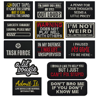 Écussons brodés amusants en tissu avec lettres 'Warning MY GAME' et 'OUT LOUD' pour sacs, chapeaux, manteaux, à coudre