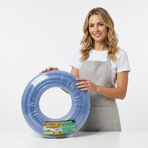 KARYON Flexible PVC Net Hose 6mm 16mm Transparent Blue Braided Sprinkler Water Transfer Air <b>Line</b> Reinforced Tubing for Outdoor - Product Image 1