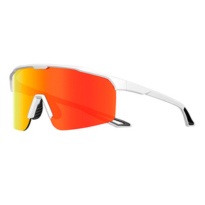 カスタムロゴ入りスポーツサングラス CE UV400保護 サイクリング ランニンググラス ミラー偏光レンズ ピックルボール グーグル安全メガネ - Product Image 1
