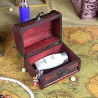 Handgefertigte retro-Schatzkiste mit Schloss klassische hölzerne Aufbewahrungsbox in MDF für Geschenk Handwerk Kerze oder Aufkleber Aufbewahrung