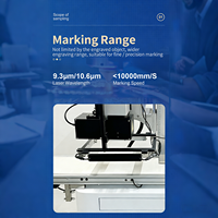 Nouvelle machine de marquage laser CO2 30W 40W 50W pour gravure non-métallique, refroidissement par air, bois, acrylique, cuir, 10000 mm/s, DXF AI