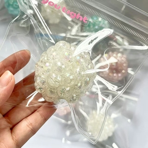Jouet créatif anti-stress à presser en forme de perle éclatante, jouet sensoriel pour les doigts, perle éclatante faite à la main, cordon de perles - Product Image 4