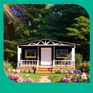 Grande maison conteneur extensible de 40 pieds et 20 pieds, 2 à 3 chambres, cuisine, maison préfabriquée en acier pliable avec terrasse - Product Image 4