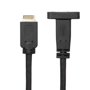 Fabrika paneli montaj 10Gbps USB 3.1 Gen 2 anahtar A 20 pin erkek USB tip C dişi kablo