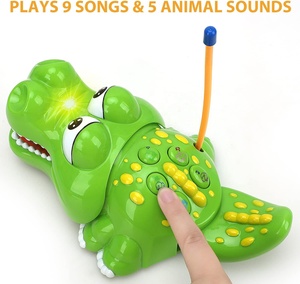 Voiture télécommandée crocodile pour tout-petits, jouet télécommandé de dessin animé pour enfants, jouet animal alligator avec lumière et musique - Product Image 4
