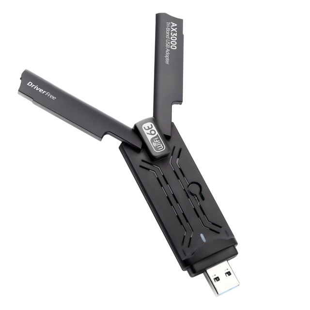 NKIWI AX3000 USB WiFi Adapter for Desktop PC-WiFi6 USB 3.0 2.4GHz Free Driver Wireless Network Card