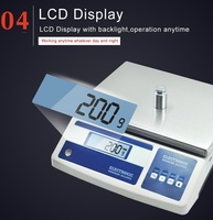 Balance de table numérique en acier inoxydable haute précision avec écran LCD, 0,1 g, 1 g, 10 kg, 20 kg, 30 kg