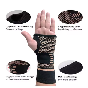 Penjepit pergelangan tangan pereda nyeri pergelangan tangan olahraga mengetik lengan kompresi penopang pergelangan tangan tembaga - Product Image 5