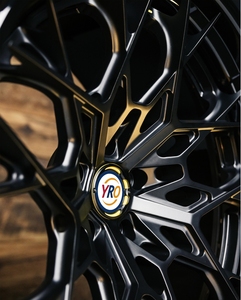 جنوط YRO مصنوعة من قطعتين مطروقة، مقاس 18-24 بوصة، 5x112 5x114.3 5x120 5x130، جنوط ألومنيوم مطروقة سوداء لسيارات M3 G80 M4 C8 GT-R - Product Image 5
