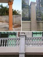Capuchon et moule Stigma pour colonne romaine, modèle de tête de colonne florale, modèle de pied de colonne pour villa, modèle de décoration de colonne carrée