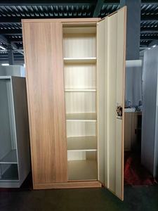 Armario Metálico Moderno de 2 Puertas, Plegable, Color Madera, Almirah de Acero para Dormitorio, Oficina, Escuela, Gimnasio, Hotel - Product Image 5