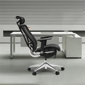 New Modern Design Executive Office Chair High Back Manager Computer Recliner Adjustable Mesh Swivel Metal Ergonomic Furniture