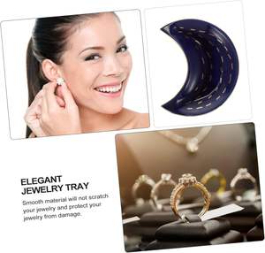 โลโก้ที่กําหนดเองดวงจันทร์เครื่องประดับจานถาดเครื่องประดับแผ่น Trinket จาน Trinket ถาดแหวนเครื่องประดับเซรามิคจานของขวัญวันวาเลนไทน์ - Product Image 6