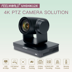 Caméra PTZ de diffusion en direct FEELWORLD UHD4K12X simultanée 3G-SDI/HDMI/USB/IP avec zoom optique 12x 4K30fps compatible PoE - Product Image 2