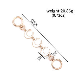 Fashion Metal <strong>Keychain</strong> Charm Strawberry Flowers <strong>Moon</strong> Cherry butterfly Knots Pearl Accessories <strong>Keychain</strong> Car Bag <strong>Keychain</strong> Pendant - Product Image 6