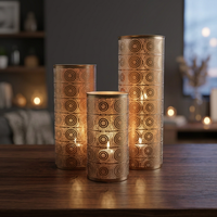 Ensemble d'ornements de Noël en fer forgé faits à la main Sonnet Decor, design Art Déco, emballage individuel, à suspendre verticalement, modèle pour 14 ans et plus
