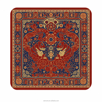 Tapis de Mahjong Américain à Motif Halloween, Doux, Imperméable, Antidérapant, Imprimé Coloré, 1 Pièce, Personnalisé OEM, 31,5x31,5 pouces