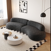 Canapé nuage moderne sans cadre, meuble sectionnel en mousse compressée pour salon, appartement ou école, matériau en bois