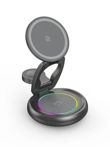 新产品无线充电器可折叠三合一手机充电站磁性支架 - Product Image 3