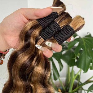 ผมถักเปียของมนุษย์ผม2/27บริสุทธิ์แบบไม่ผ่านกระบวนการผมคนทำหนังกำพร้าไม่ผ่านการทำสารเคมี - Product Image 3