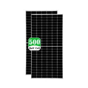 2024 desain baru kualitas baik SSS Solar Panel surya Mono 500w Panel surya Perc sel surya monokristalin dengan kinerja tinggi